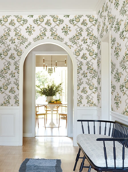 Genevieve Butter Floral Trail Wallpaper