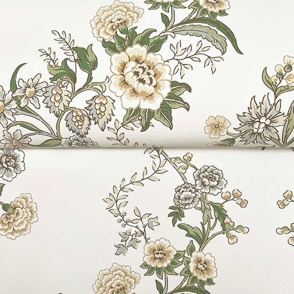 Genevieve Butter Floral Trail Wallpaper