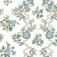 Genevieve Sapphire Floral Trail Wallpaper
