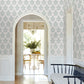 Souci Light Blue Marigolds Wallpaper