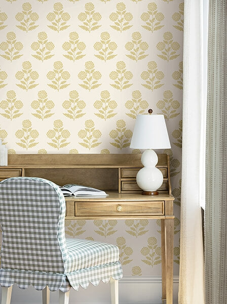 Souci Butter Marigolds Wallpaper