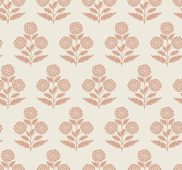 Souci Rose Marigolds Wallpaper