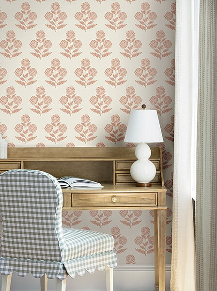 Souci Rose Marigolds Wallpaper