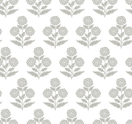 Souci Grey Marigolds Wallpaper