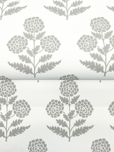 Souci Grey Marigolds Wallpaper