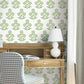 Souci Green Marigolds Wallpaper