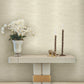 Operetta Cream Metallic Columns Wallpaper
