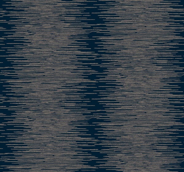 Operetta Navy Metallic Columns Wallpaper