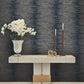 Operetta Navy Metallic Columns Wallpaper