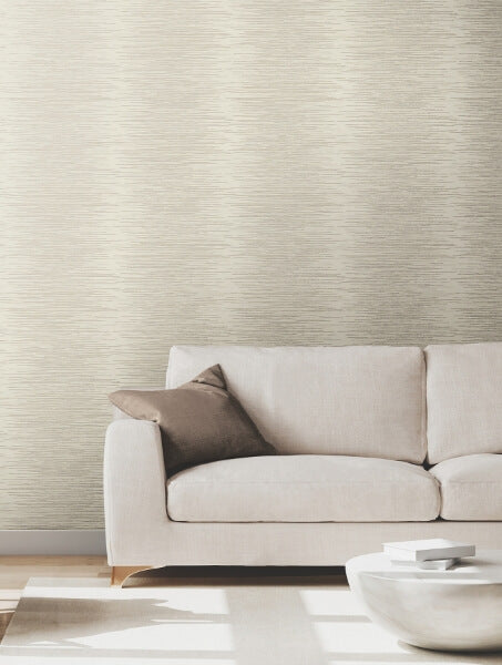 Operetta Ivory Metallic Columns Wallpaper