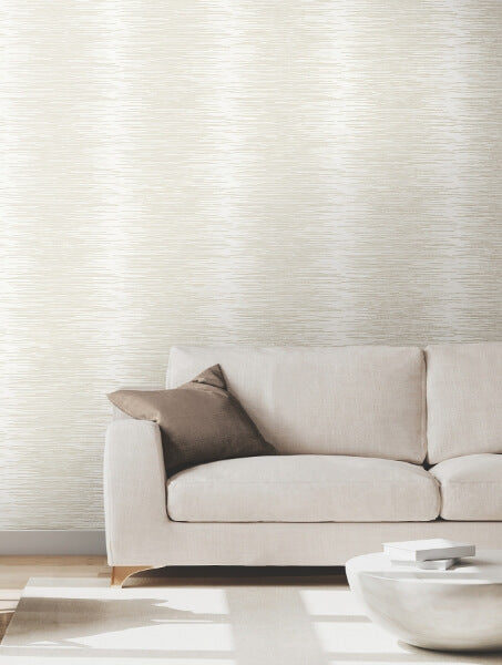 Operetta White Metallic Columns Wallpaper