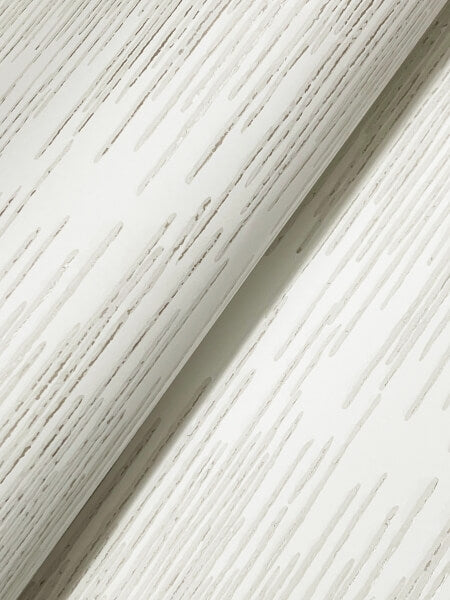 Operetta White Metallic Columns Wallpaper