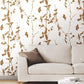 Ginkgo Silhouette Light Brown Cork Wallpaper