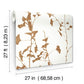 Ginkgo Silhouette Light Brown Cork Wallpaper