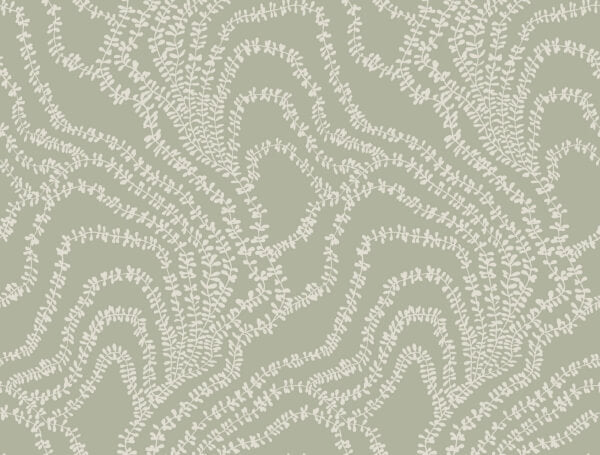 String of Pearls Sage Vine Wallpaper