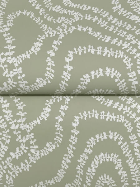 String of Pearls Sage Vine Wallpaper