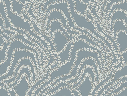 String of Pearls Denim Vine Wallpaper