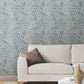 String of Pearls Denim Vine Wallpaper