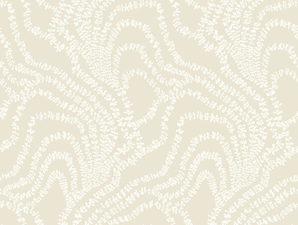 String of Pearls Beige Vine Wallpaper