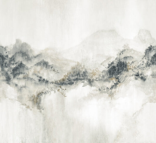 Mystic Overlook Grey Wall Mural