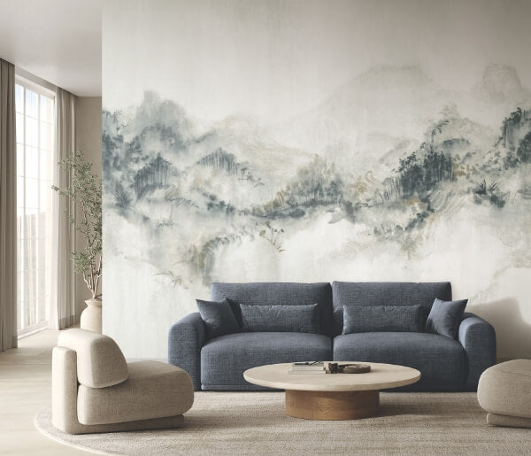 Mystic Overlook Grey Wall Mural