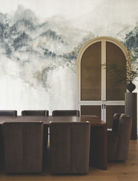 Mystic Overlook Grey Wall Mural