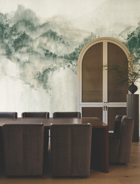 Mystic Overlook Green Wall Mural