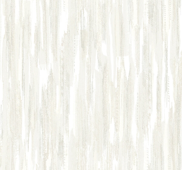 Tribeca White Texture Stripe Wallpaper