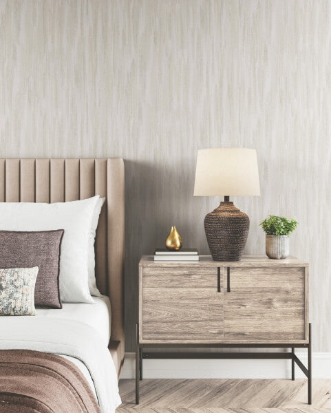 Tribeca White Texture Stripe Wallpaper
