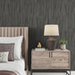 Tribeca Charcoal Texture Stripe Wallpaper