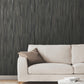Tribeca Charcoal Texture Stripe Wallpaper