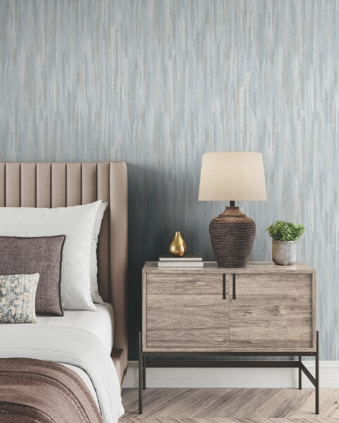 Tribeca Light Blue Texture Stripe Wallpaper