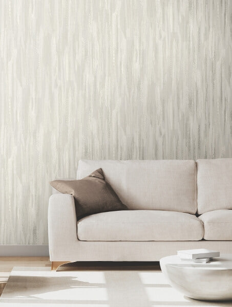 Tribeca Dove Texture Stripe Wallpaper