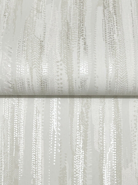 Tribeca Dove Texture Stripe Wallpaper