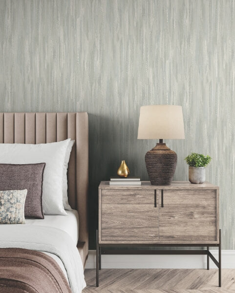 Tribeca Aqua Texture Stripe Wallpaper