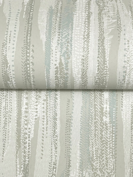 Tribeca Aqua Texture Stripe Wallpaper