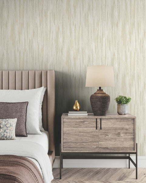 Tribeca Gold Texture Stripe Wallpaper