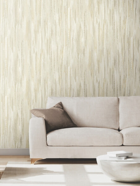 Tribeca Gold Texture Stripe Wallpaper