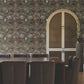 Enchanted Garden Maroon Tropical Wallpaper