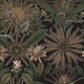 Enchanted Garden Chocolate Tropical Wallpaper