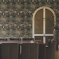 Enchanted Garden Chocolate Tropical Wallpaper