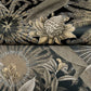 Enchanted Garden Black Tropical Wallpaper
