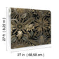 Enchanted Garden Black Tropical Wallpaper