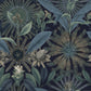 Enchanted Garden Navy Tropical Wallpaper