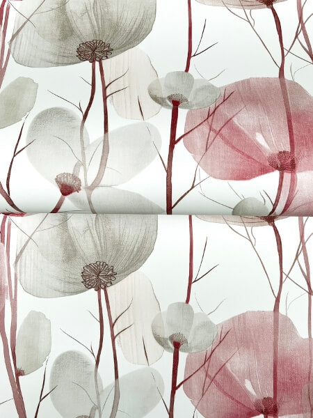 Cotswolds Poppies Red Floral Wallpaper