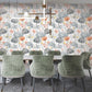 Cotswolds Poppies Coral Floral Wallpaper