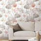 Cotswolds Poppies Pastel Floral Wallpaper