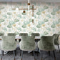 Cotswolds Poppies Turquoise Floral Wallpaper