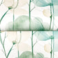 Cotswolds Poppies Turquoise Floral Wallpaper