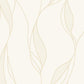 Society Hill White Abstract Leaf Wallpaper